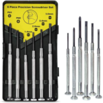 6PCS Mini Screwdriver Set with Case, Precision Screwdriver Kit with 6 Different Size Flathead and Phillips Screwdrivers for Jewelry, Watch, Eyeglass Repair.